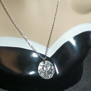 Whimsical Triple Mushroom Silvertone Jewelry Pendant Nature-Inspired Fantasy